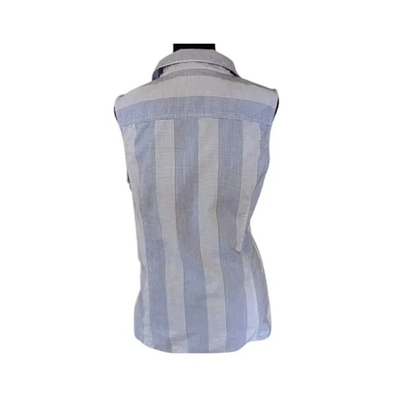 Tommy Hilfiger Cotton Cooper Blue & White Checked Sleeveless Top, size Large 60 - Picture 4 of 6